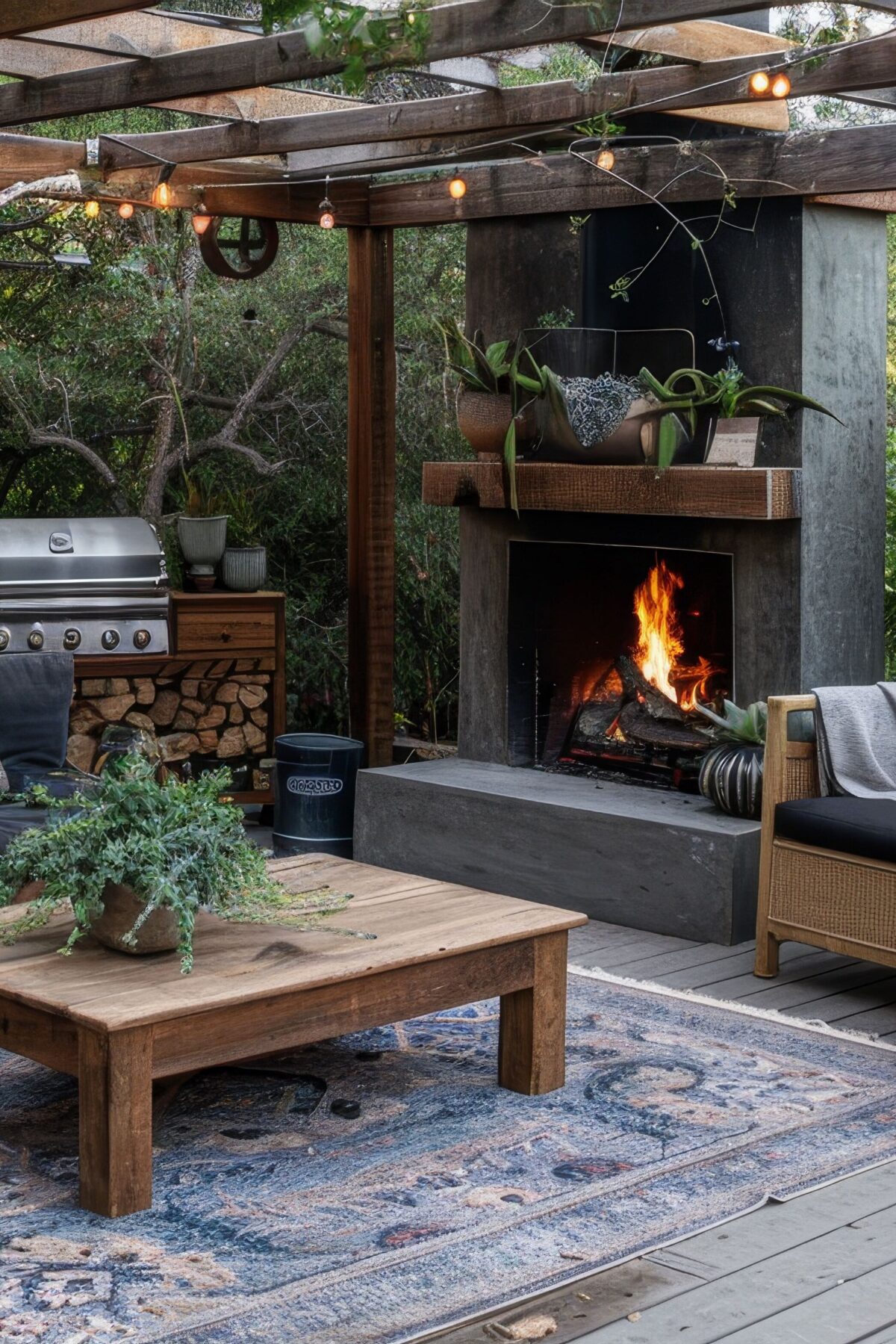 View of Blending Indoor and Outdoor Spaces - Woodgrain