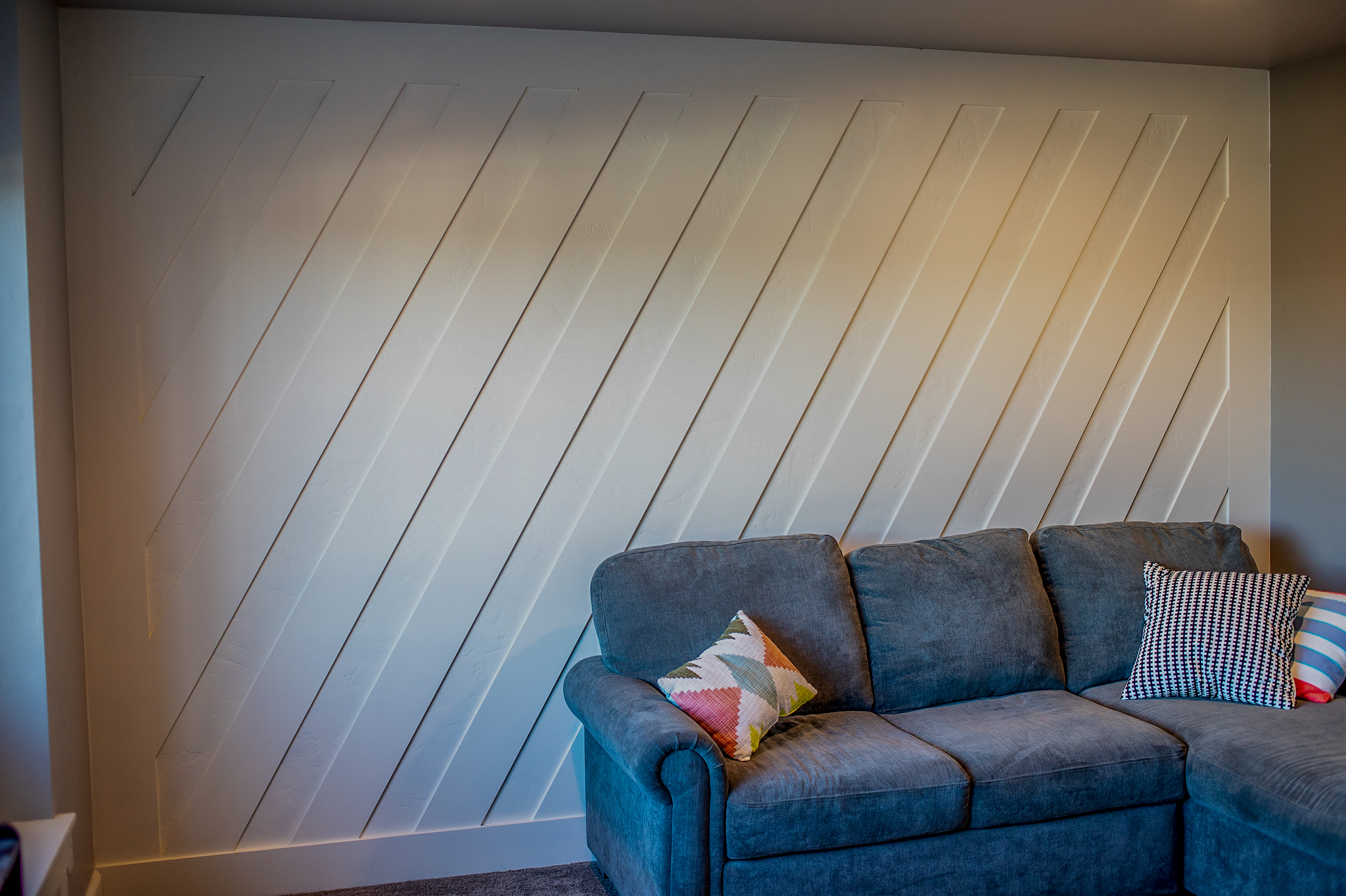 DIY Accent Wall Coastal Lean Woodgrain